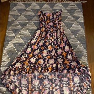 Strapless Boho Hi Low Dress